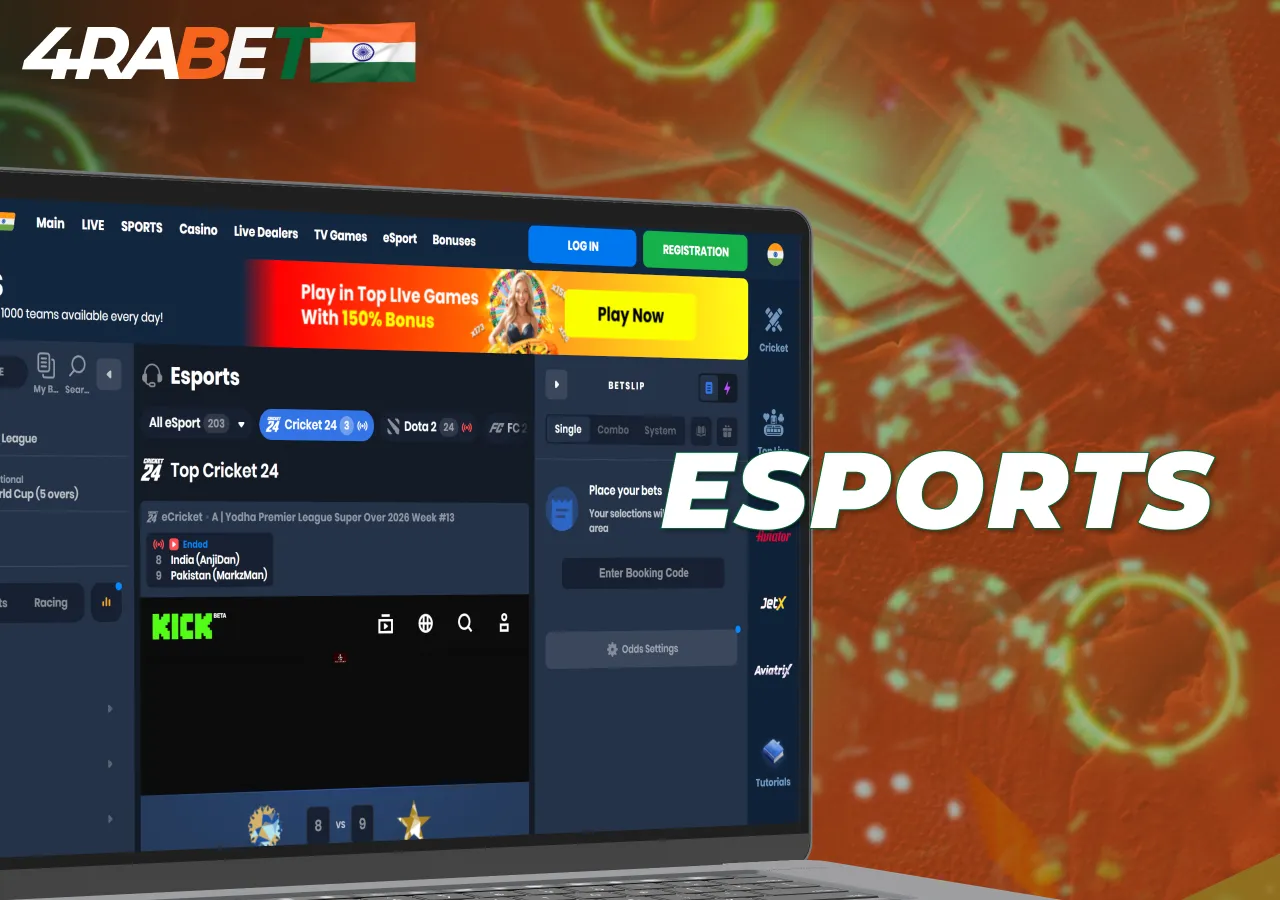 Esports betting is available with a variety of events.